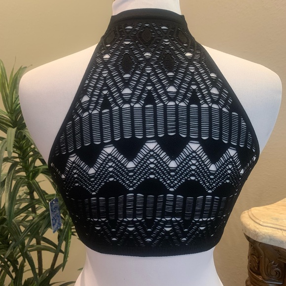 Free People So Bright Seamless Brami Top Black M/L - Picture 11 of 12